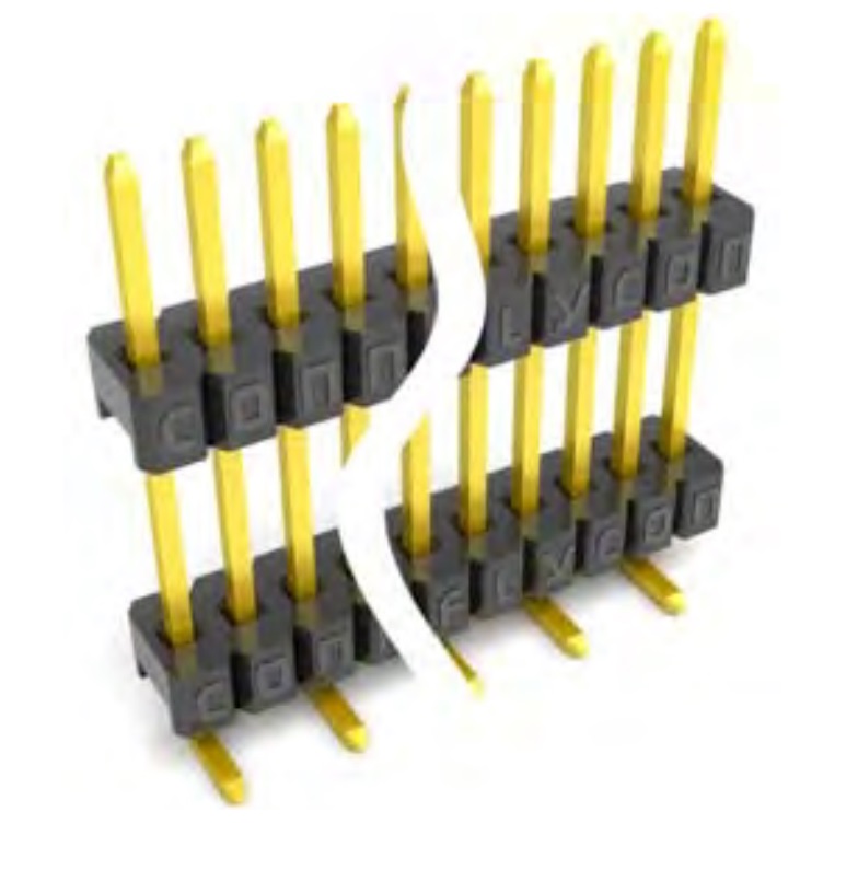 Штыревой соединитель на плату SMT 1x8 pin шаг 1.27мм однорядный