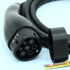 Зарядный кабель для электромобиля Type2 питание 1 фаза, ток 32А, шнур 5м