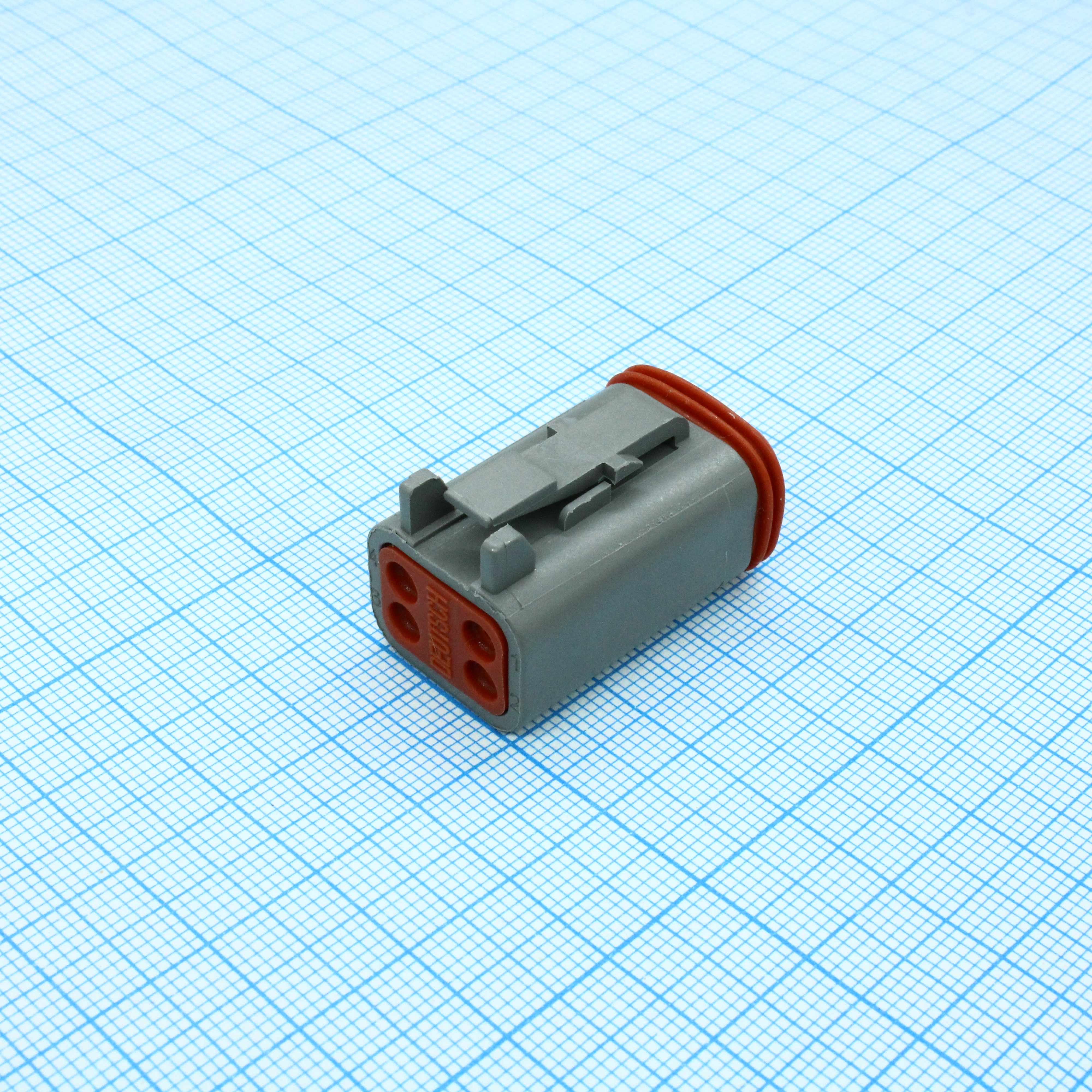 DT Series Contact Size 16 4 Way Gray Plug