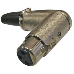 Разъем микрофонный XLR, гнездо угловое на кабель 3-х полюсное