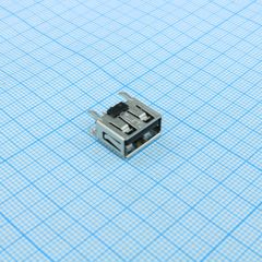 Разъем USB, тип А, гнездо прямое на плату