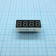 4-х разрядный индикатор 9,2мм/красный/660нм/50-80мкд/ОА
