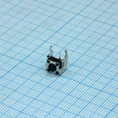 Кнопка тактильная 6х6мм угловая h=4.3мм усилие нажатия 180гр 0.05A 12В монтаж в отверстие