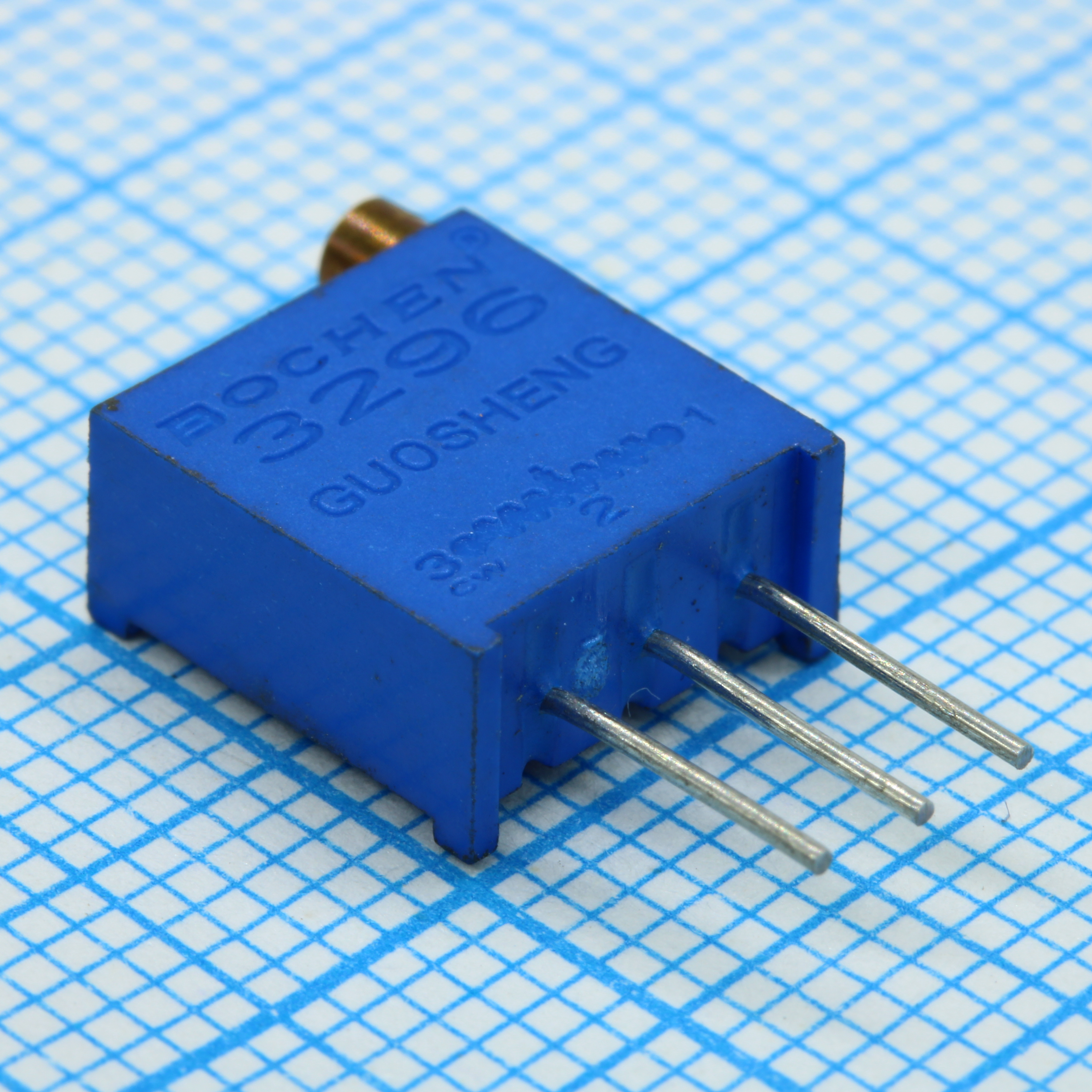 Потенциометр многооборотный керметный 5кОм 0.5Вт PC PIN