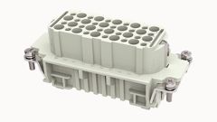 Розеточная контактная вставка, обжимная фиксация, 40 полюсов + PE, типоразмер 16B, 250V, 10A, (обжимные контакты поставляются отдельно)