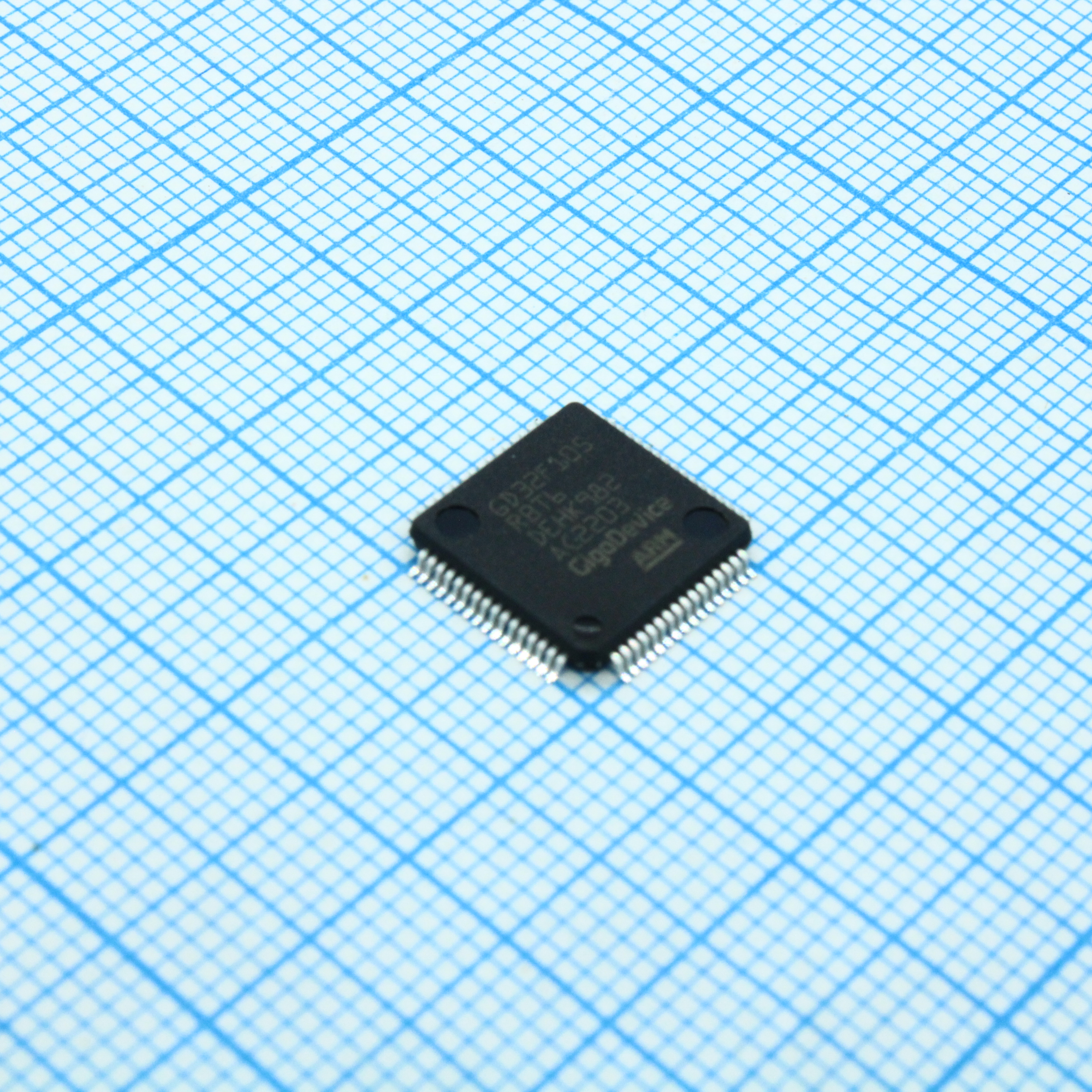 ARM Cortex-M3 108МГц, 128КБ Flash, 96КБ RAM, 5xU(S)ART, 2xI2C, 3xSPI, 2xI2S, 2xCAN2.0B, 1xUSB-FS, 2x16-кан. 12-бит АЦП, 2x12-бит ЦАП, LQFP64, –40...+85°C, 2.6…3.6В