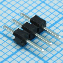 Соединитель штыревой, вилка на плату однорядная прямая 3pin(1x3), шаг 2.00мм