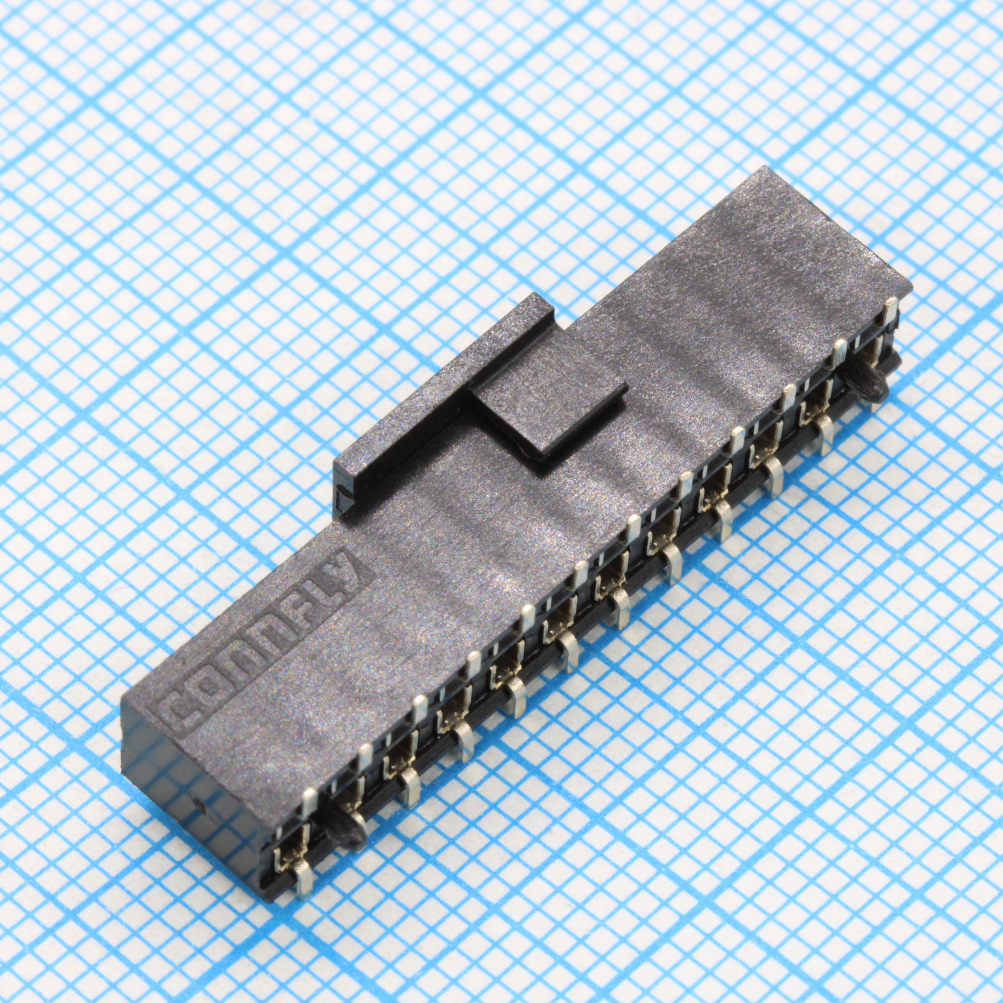 Гнездо на плату SMD 2x12 конт., шаг 2.54мм, высота 7.4мм, позолоч.