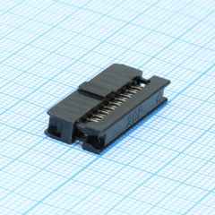 IDC разъем, розетка на плоский шлейф 20pin(2x10), шаг 2.00мм