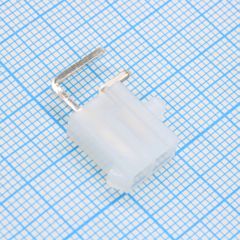 Разъем питания (с контактами) Mini-Fit, 2pin, вилка на плату угловая, шаг 4,2мм