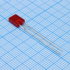 Светодиод прямоугольный 2х5мм плоская вершина красный 80...150мКд 140° 20мА