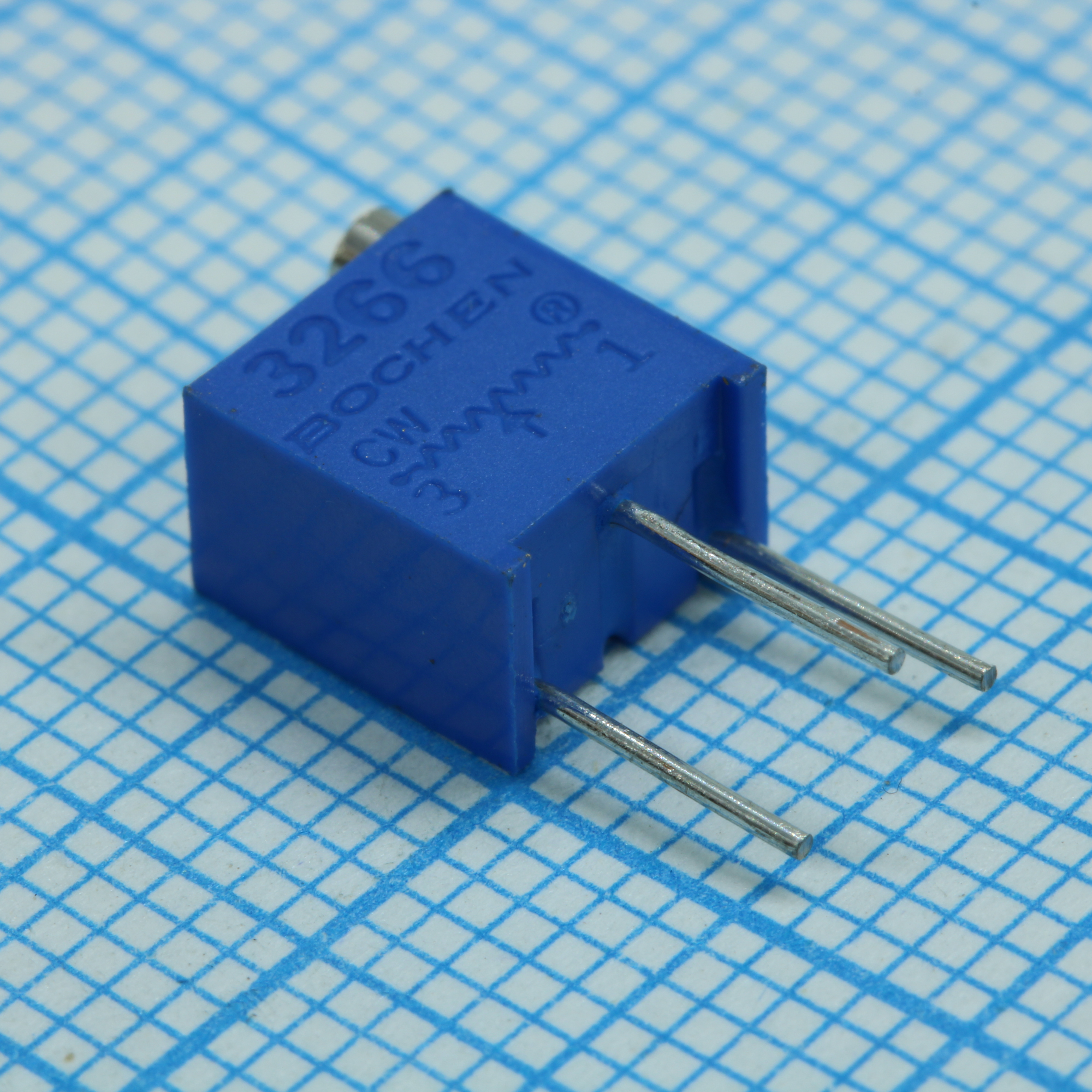 Потенциометр многооборотный 20кОм 0.25Вт PC PIN