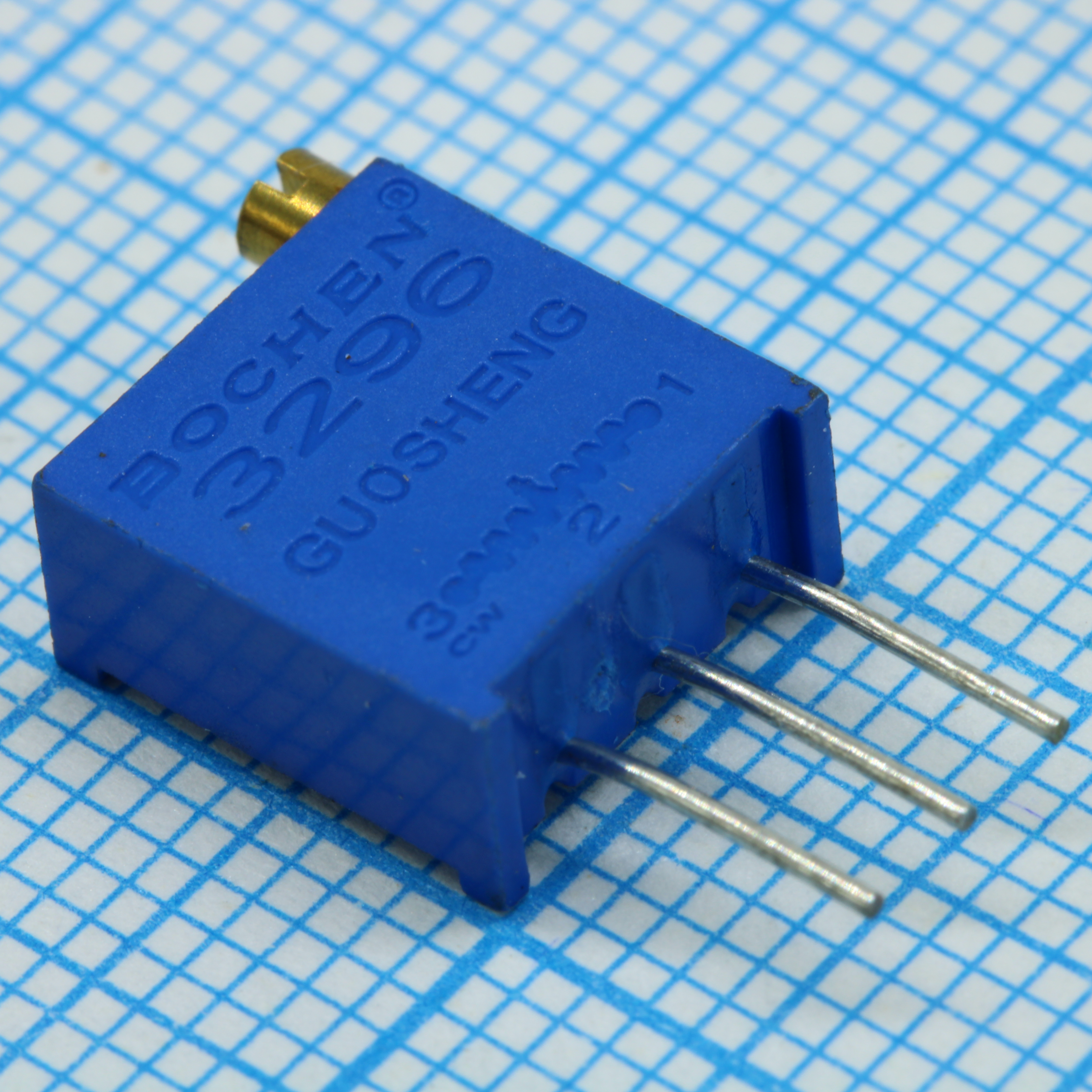 Потенциометр многооборотный керметный 500 Ом 0.5Вт PC PIN