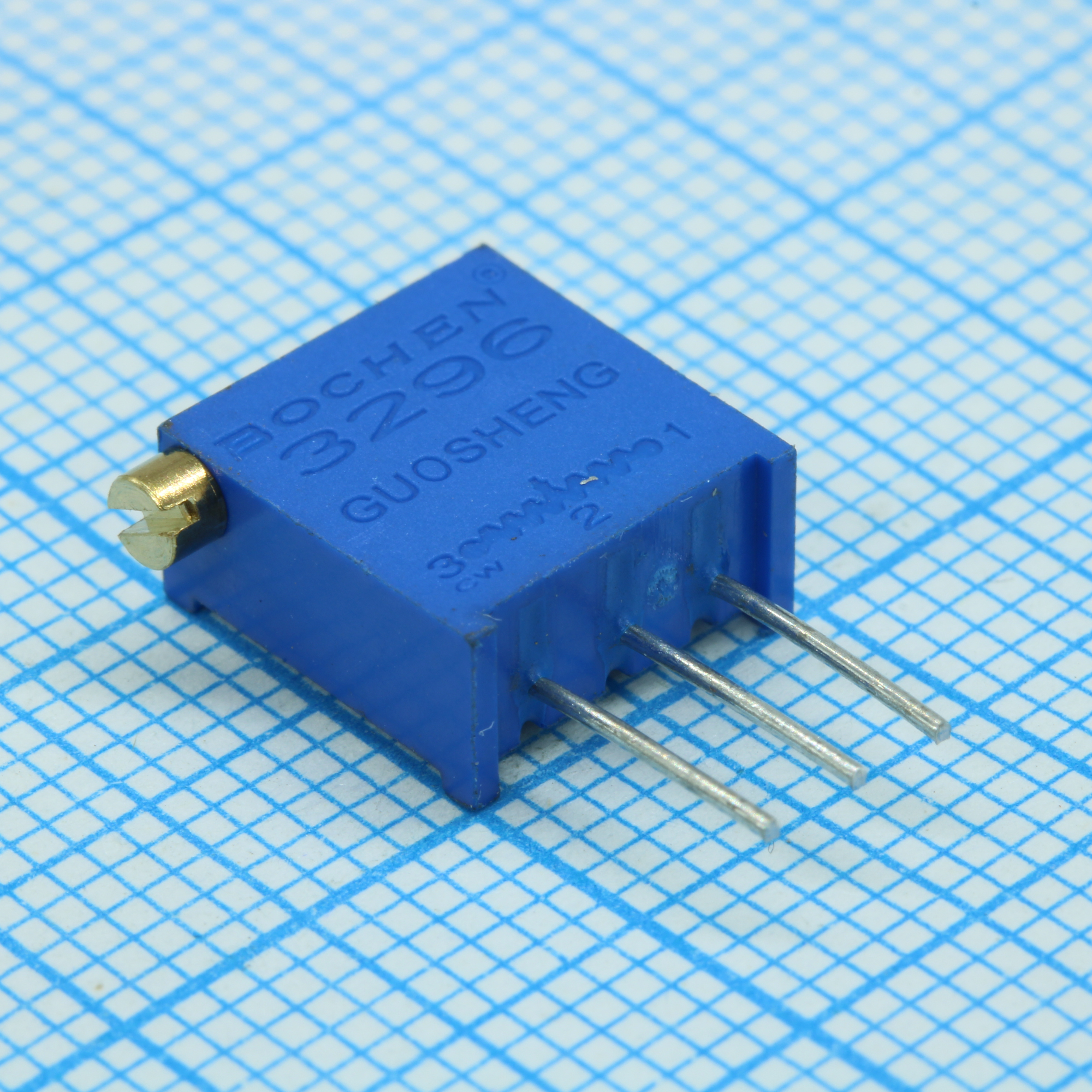 Потенциометр многооборотный 50кОм 0.5Вт PC PIN
