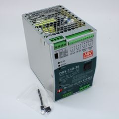 AC-DC с функцией UPS, 240Вт, выход 24В/6.6A, вход 90…305В АС/127…431В DC, максимальный зарядный ток 5.1А, MODBus, изоляция 3000В АС, в корпусе 85.5х125.2х129.2мм, -30...+70°С