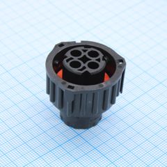 Круглый разъем, Серия 2.5mm System, Гнездо для монтажа на Панель, 4 контакт(-ов)