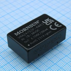 Преобразователь DC/DC мощность, Вт: 6 вход 24(18-36)В выход ±15В ±200мА изоляция 1500В