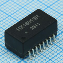 Телекоммуникационный трансформатор, 10/100Base-TX 1CT:1CT, 16 выводов, 12.7x6.9x6.2mm -40°...+85°C