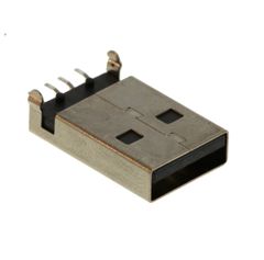Пазъем USB PL 4 контакта угловой SMD 4 терминала 1 порт лоток