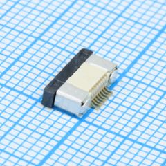 FPC разъем для шлейфа на плату, поверхностный монтаж 8pin, шаг 0.5мм