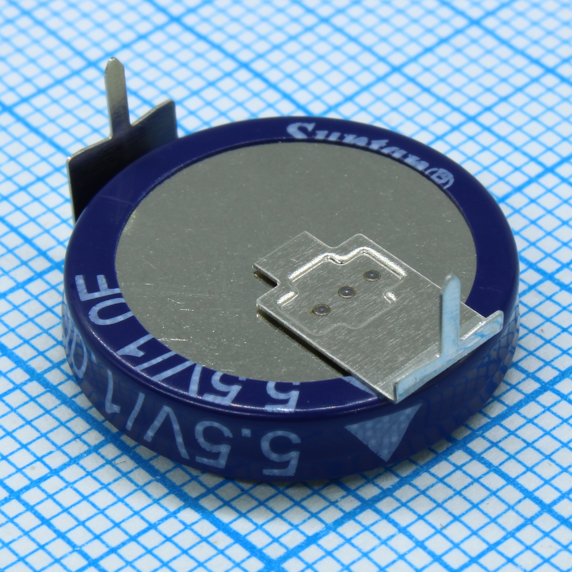 Ионистор стандартный 5,5V, 1F, -25...+70°C, 1000h, 18,7x6mm, горизонтального исполнения