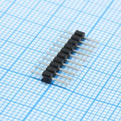Соединитель штыревой, вилка на плату однорядная прямая 10pin(1x10), шаг 2.00мм
