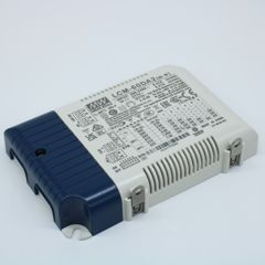 AC-DC, 60.3Вт, стабилизация тока, вход 180…295В AC, 47…63Гц /254…417В DC, выход 500…1400мA/2…90В, ККМ, изоляция 3750В AC, пластиковый корпус 123.5х81.5х23мм, -30…+90°С, димминг кнопкой и DALI-2