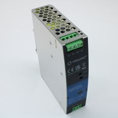AC-DC, 75 Вт, вход 90~264Vac/127~370Vdc, выход 24Vdc, в кожухе на DIN-рейку, КПД 87.5%, ном.Р_вых.>105%-130%, автоперезагрузка, 32*114.5*125 мм , -20...+70°С