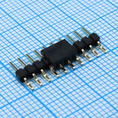 Соединитель штыревой, вилка на плату однорядная, поверхностный монтаж 10pin(1x10), шаг 2.00мм