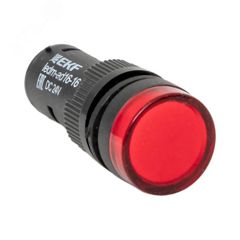 Лампа сигнальная d16-24V кр светодиодная