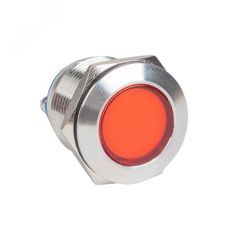 Лампа сигнальная d19-230V кр мет