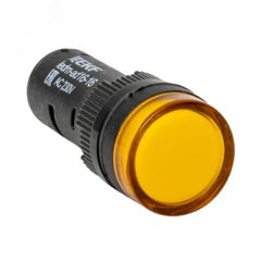 Лампа сигнальная d16-230V желт светодиодная