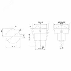 Переключатель ON-OFF с подсветкой 20A 12VDC 10000 циклов круглая кнопка зелёная