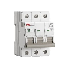 mcb10-3-32C-av Выключатель автоматический AV-10 3P 32A (C) 10kA EKF AVERES(кр.1шт)