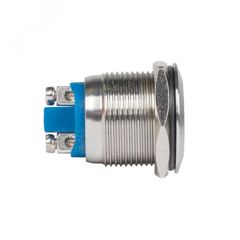 Лампа сигнальная d19-230V зел мет