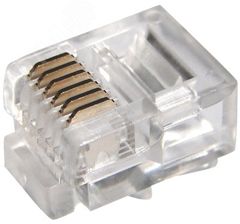 Разъем телефонный UTP, RJ-12 (6P6C), CAT 3 05-1013