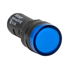 Лампа сигнальная d16-24V син светодиодная