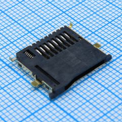 Держатель карты Micro SD низкопрофильный H=1.85мм SMT