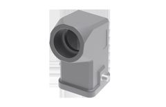 Крышка разъема на кабель, типоразмер 3A, без уплотнителя, 1 отверстие с резьбой для кабельных вводов M20x1,5, с боковым расположением, без защелки (упоры под одну защелку), материал корпуса: алюминиевый сплав