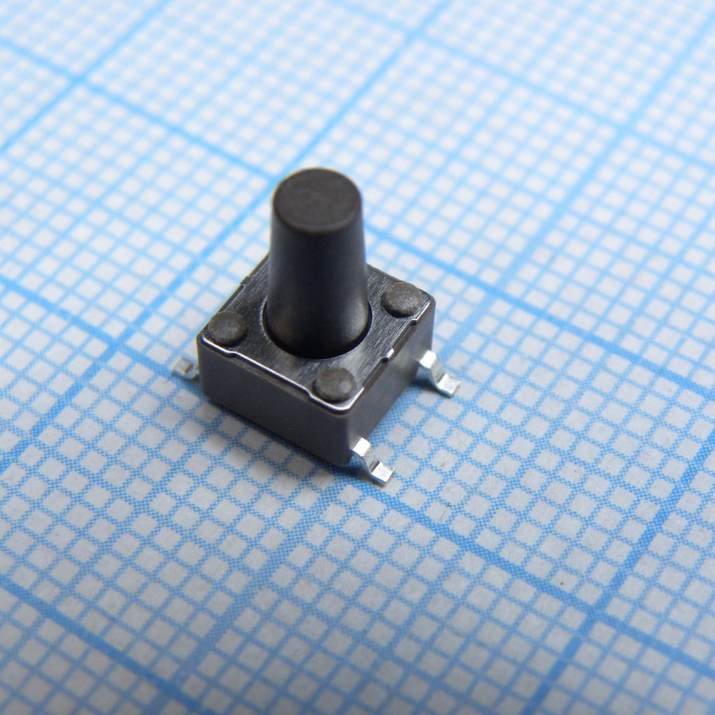 Кнопка тактильная миниатюрная SMD (6*6*9.5) 160гр 0.05А 12В 1000000циклов