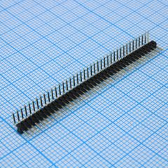 Штыри на плату однорядные, прямой угол, шаг 1,27мм H=1.5mm