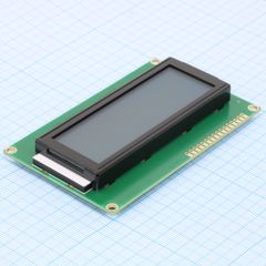 ЖКИ знакосинтезирующий 20 x 4, STN Серый Позитивный/прозрачно-отражающий светодиодная подсветка Белая, размеры 98x60 мм, видимая область 76x25.8 мм, -20...70°C, 12 o`clock, 16 контактов сверху