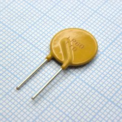 Самовосстанавливающийся предохранитель PTC 1.1A(hold) 2.2A(trip) 60V 40A 1.51W 8.2s 0.14Ohm Radial 13 X 3.1mm, Bulk