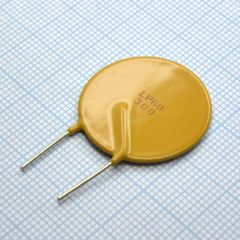 Самовосстанавливающийся предохранитель PTC 3A(hold) 6A(trip) 60V 40A 2.8W 19.8s 0.04Ohm Radial 25 X 3.1mm, Bulk