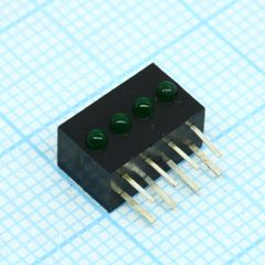 Светодиодный модуль 4LEDх1,8мм/зеленый/568нм/2.6-10мкд/40°
