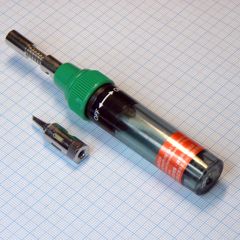 Газовый паяльник с насадкой. газовый паяльник с регулировкой пламени;
- насадка для пайки