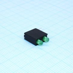 Светодиодный модуль 2LEDх3мм/зеленый/568нм/12-30мкд/40°